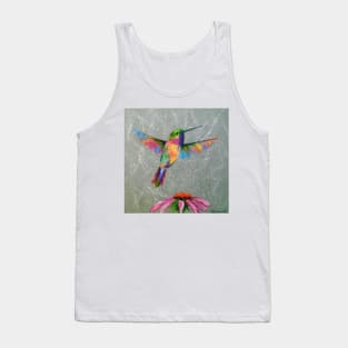 Hummingbird and flower Tank Top